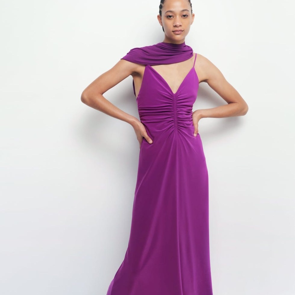 Zara Elegant Purple Maxi Dress